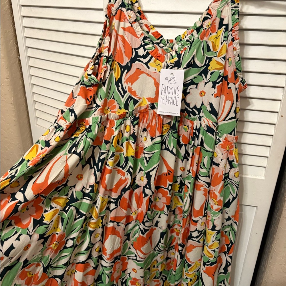 Patrons of Peace Colorful Floral Dress